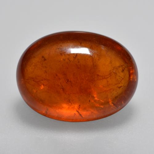 Fire Orange 锰铝榴石 Gem - 12.3ct 椭圆形凸面型 (ID: 561996)