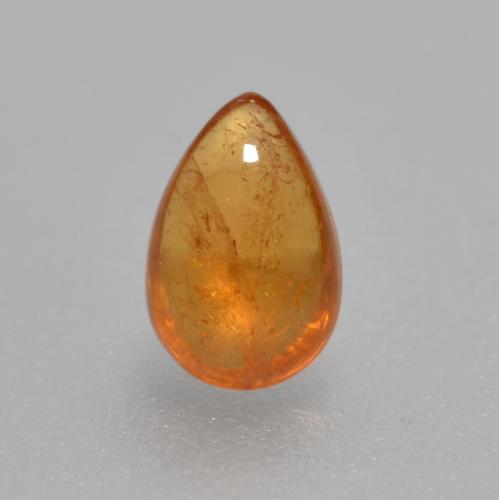 Naranja medio Granate Espesartina Gema - 0.6ct Cabujón Pera (ID: 562164)