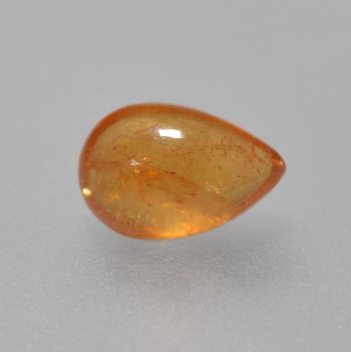 0.56 ct Orange Spessartite Garnet Stone, Natural Spessartite Garnet in Pear Cabochon Shape for Sale