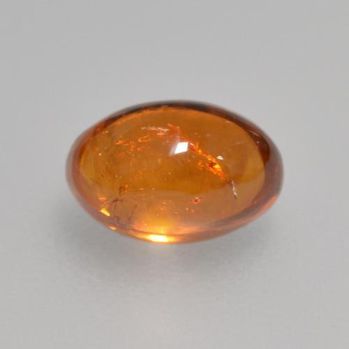 0.97 ct Orange Spessartite Garnet Stone, Natural Spessartite Garnet in Oval Cabochon Shape for Sale