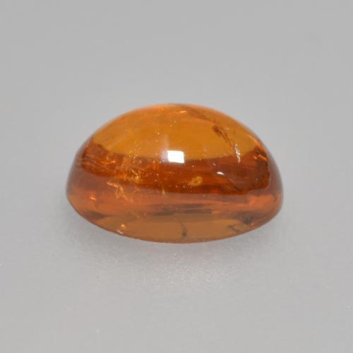 Spessartite Garnet Gemstone in 6.3 x 4.2 mm Size for Sale, Spessartite Garnet Stone in Medium Orange Color