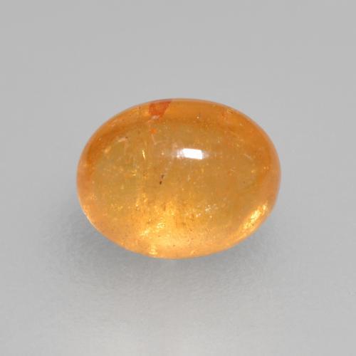 0.56 ct Orange Spessartite Garnet Stone, Natural Spessartite Garnet in Oval Cabochon Shape for Sale