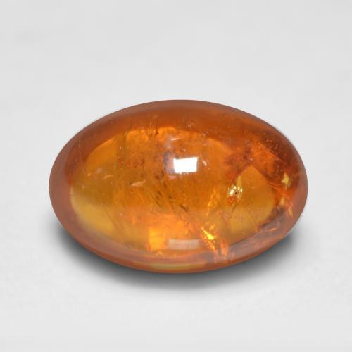 0.81 ct Orange Spessartite Garnet Stone, Natural Spessartite Garnet in Oval Cabochon Shape for Sale