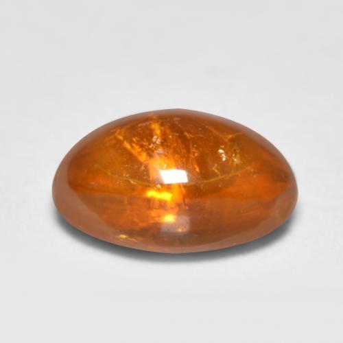 Spessartite Garnet Gemstone in 6.3 x 4.2 mm Size for Sale, Spessartite Garnet Stone in Medium Orange Color