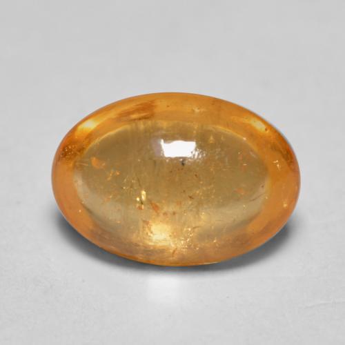 0.82 ct Orange Spessartite Garnet Stone, Natural Spessartite Garnet in Oval Cabochon Shape for Sale