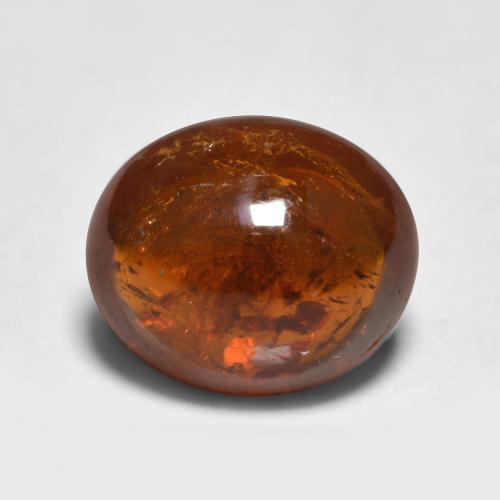 0.96 ct Orange Spessartite Garnet Stone, Natural Spessartite Garnet in Oval Cabochon Shape for Sale
