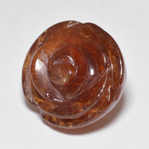 22.72 ct Orange Spessartite Garnet Stone, Natural Spessartite Garnet in Carved Rose Shape for Sale