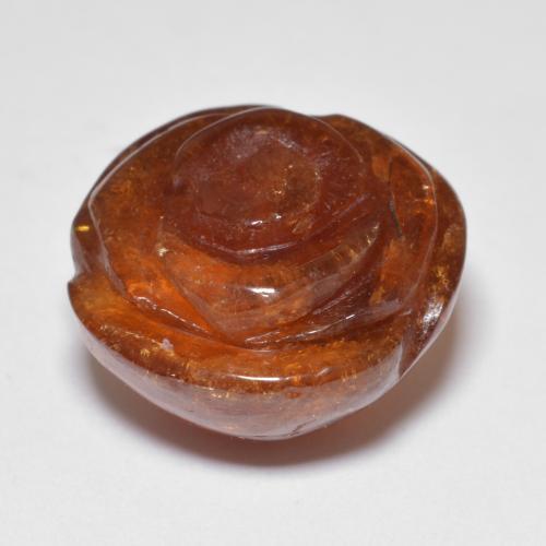 Spessartite Garnet Gemstone in 15.8 x 15 mm Size for Sale, Spessartite Garnet Stone in Reddish Orange Color