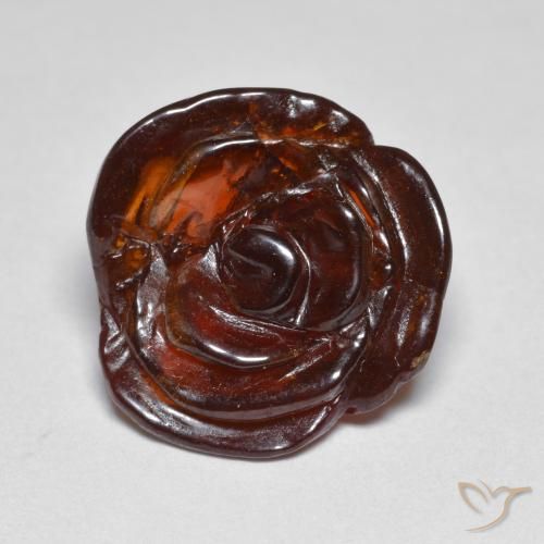 11,07 ct blumenschliff brauner Spessartin-Granat aus Mosambik, Größe 13,8x13,7 mm, natürlicher Edelstein, Translucent Reinheit, 1 Stück blumenschliff Spessartin-Granat, Mohs-Härte von 6,5 - 7,5 Geeignet für den täglichen Gebrauch im Schmuck , Photo A