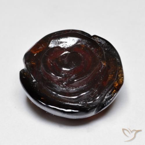Spessartite Garnet Gemstone in 16 x 16 mm (calibrated) Size for Sale, Spessartite Garnet Stone in Medium-Dark Brown Color