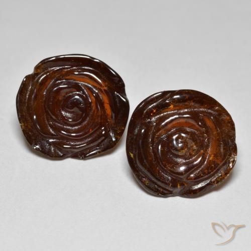 27.49 ct Orange Spessartite Garnet, 14.7 x 13.7 mm Carved From Mozambique, Photo A