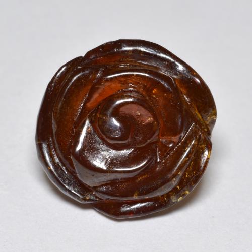 Темно-красный Гранат Спессарит Камень - 15.1ct Фигурка Роза (ID: 588718)