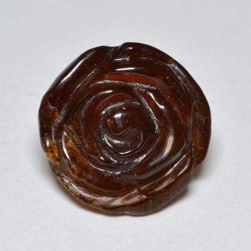 Rojo oscuro Granate Espesartina Gema - 13.4ct Rosa tallada (ID: 588719)