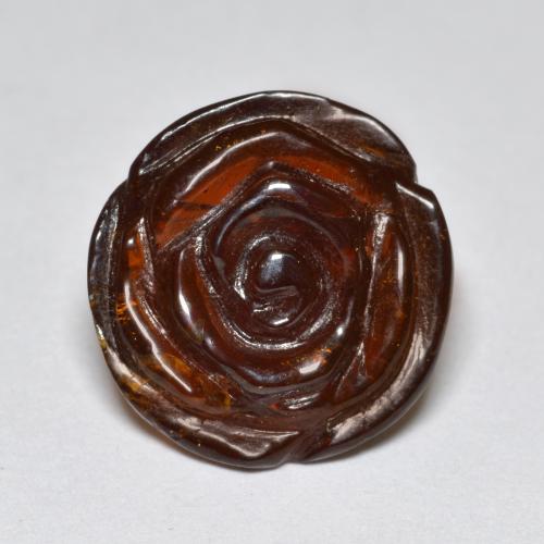 Rojo sangría Granate Espesartina Gema - 10ct Rosa tallada (ID: 588720)