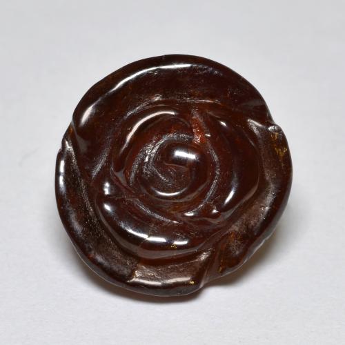 Темно-красный Гранат Спессарит Камень - 14.3ct Фигурка Роза (ID: 588722)