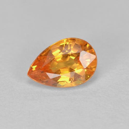Naranja claro Granate Espesartina Gema - 0.6ct Corte en forma de pera (ID: 596030)