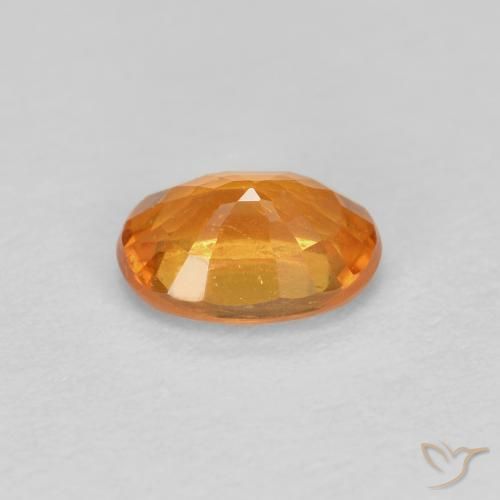 Spessartite Garnet Gemstone in 5.6 x 3.9 mm Size for Sale, Spessartite Garnet Stone in Bright Orange Color