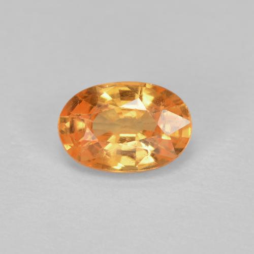 亮橙色 锰铝榴石 Gem - 0.6ct 椭圆形切面 (ID: 596037)