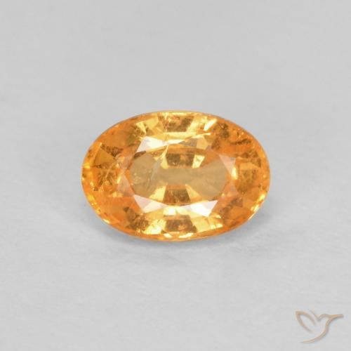 0.59ct Natural Intense Orange Spessartite Garnet, Oval, VS-SI