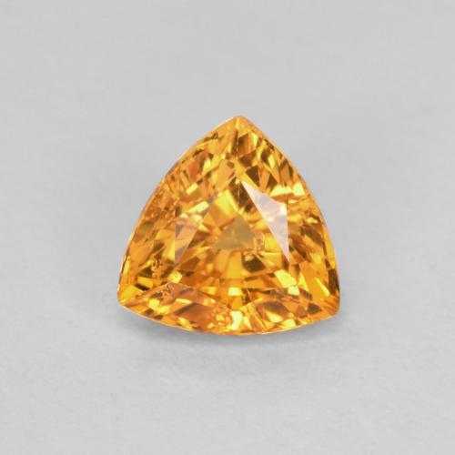 Apricot Orange Spessartite Garnet Gem - 0.7ct Trillion Facet (ID: 596438)