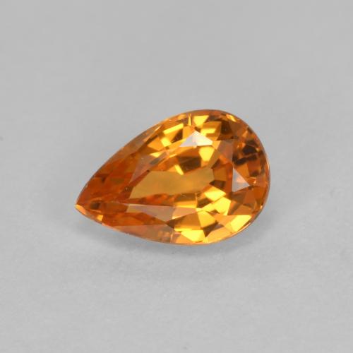 Abricot orange Grenat Spessartite gemme - 0.5ct Poire facette (ID: 596988)