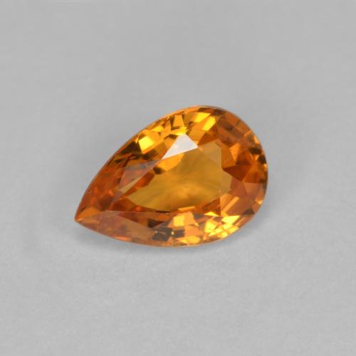 Naranja albaricoque Granate Espesartina Gema - 0.5ct Corte en forma de pera (ID: 596989)