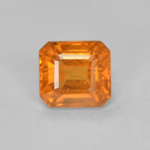 Bright Orange Spessartite Garnet Gem - 0.6ct Octagon Step Cut (ID: 596990)