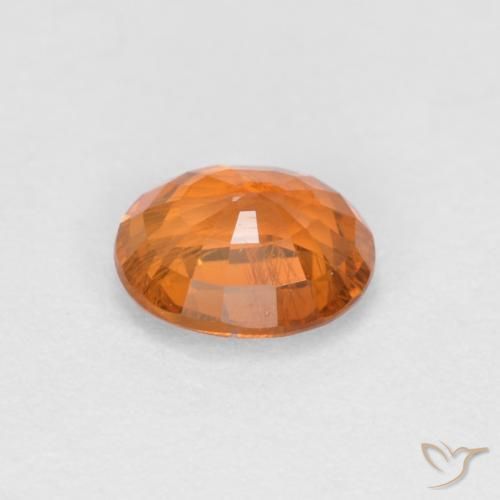 Spessartite Garnet Gemstone in 5.1 x 4.2 mm Size for Sale, Spessartite Garnet Stone in Medium-Dark Orange Color