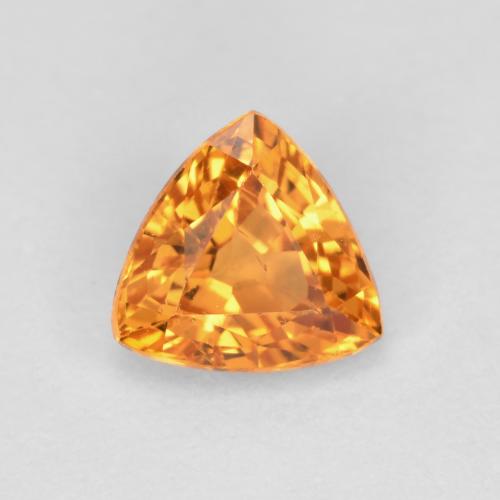 Bright Orange Spessartite Garnet Gem - 0.6ct Trillion Facet (ID: 612276)