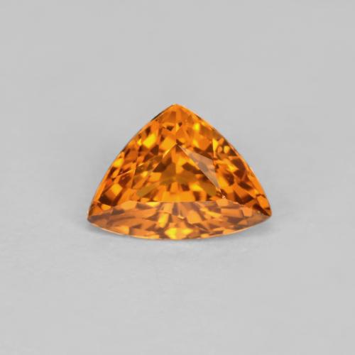 Medium Orange Гранат Спессарит Камень - 0.6ct Огранка Триллион Фасетная (ID: 612854)