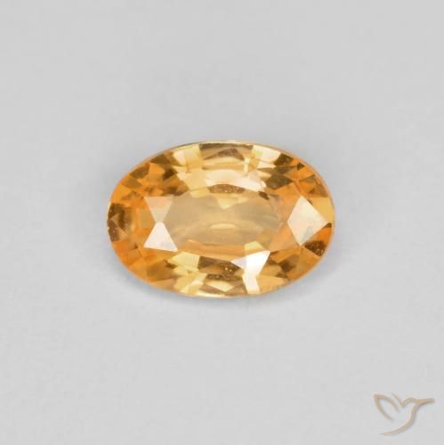 Granato Spessartite arancione da 0,44 ct, taglio ovale da 5,5 x 3,8 mm dal Mozambico, Photo A