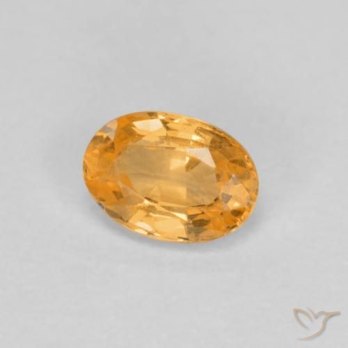0.39 ct Orange Spessartite Garnet Stone, Natural Spessartite Garnet in Oval Facet Shape for Sale