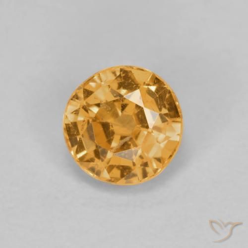 0.52 ct Orange Spessartite Garnet Stone, Natural Spessartite Garnet in Round Facet Shape for Sale