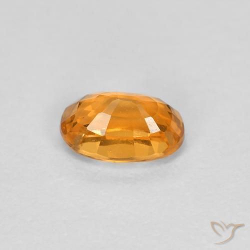 Spessartite Garnet Gemstone in 5 x 3.3 mm Size for Sale, Spessartite Garnet Stone in Apricot Orange Color