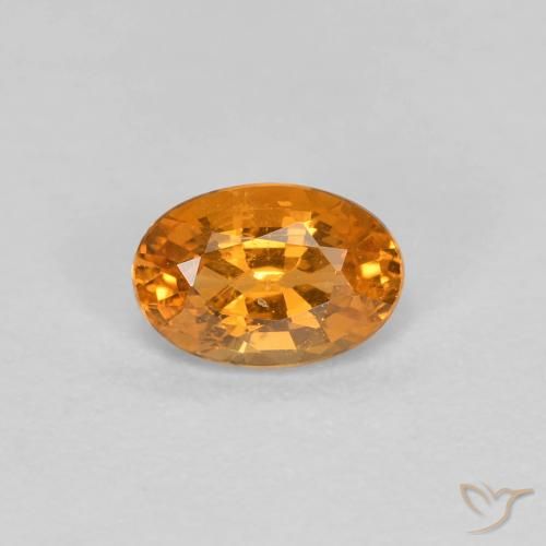 0.40ct Natural Apricot Orange Spessartite Garnet, Oval, VS