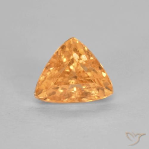 Grenat Spessartite Orange 0,7 ct, 5,4 x 4,5 mm Trillion Cut du Mozambique, Photo A