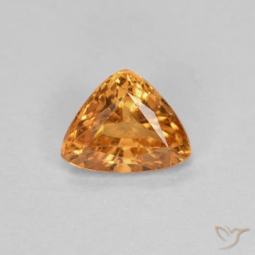 0.44ct Natural Deep Orange Spessartite Garnet, Trillion, VS-SI