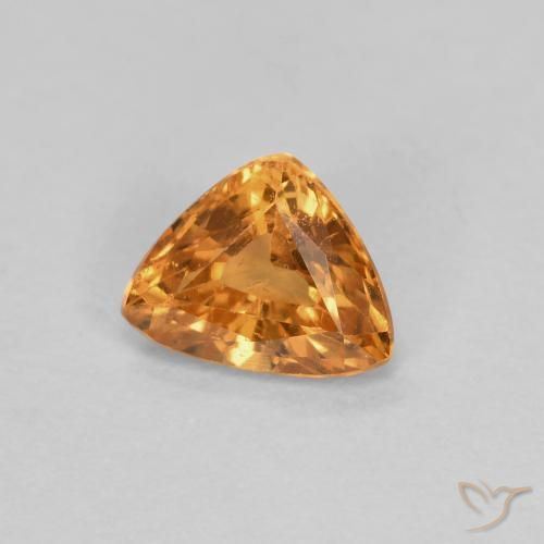 0.44 ct Orange Spessartite Garnet Stone, Natural Spessartite Garnet in Trillion Facet Shape for Sale