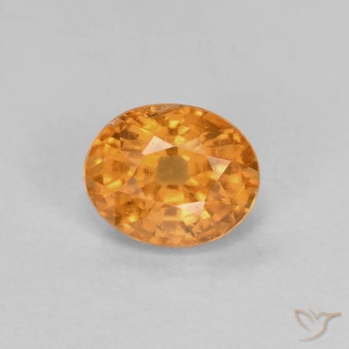 Grenat Spessartite Abricot orange Ovale 0,6 ct du Mozambique, Dimension 5 x 4,1mm, Pierre gemme naturelle Non traité, pureté vs-si, 1 pièce Grenat Spessartite oval facet, dureté de Mohs de 6.5 à 7.5 convient aux bijoux de tous les jours, pierre de sagesse, Photo A