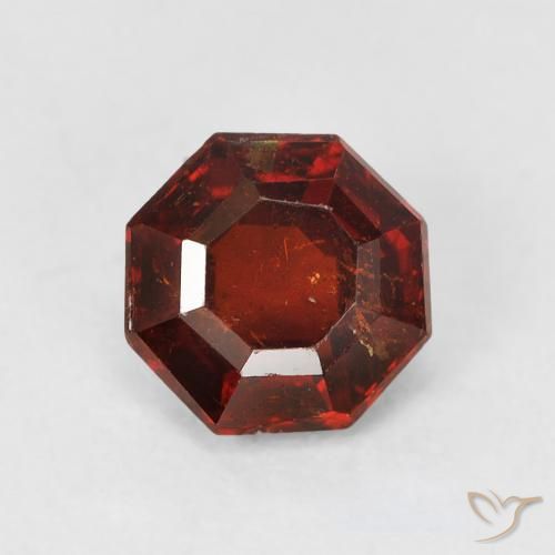 1.33ct Natural Sangria Red Spessartite Garnet, Emerald Cut, SI