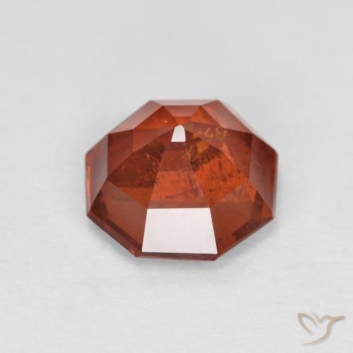 Spessartite Garnet Gemstone in 7 x 7 mm (calibrated) Size for Sale, Spessartite Garnet Stone in Reddish Orange Color