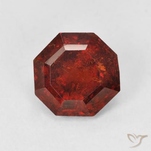 2.46 ct Orange Spessartite Garnet Stone, Natural Spessartite Garnet in Asscher Cut Shape for Sale