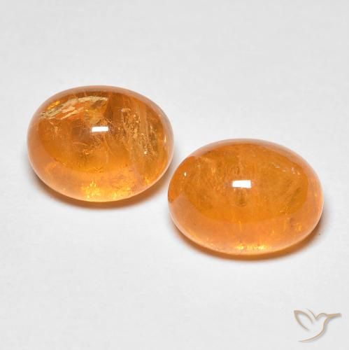 5.11 ct Orange Spessartite Garnet, 7.6 x 5.8 mm Oval Cut From Mozambique, Photo A