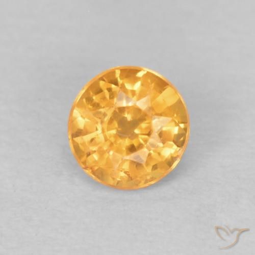 0.29 ct Orange Spessartite Garnet, 3.7 mm Round Cut From Mozambique, Photo A