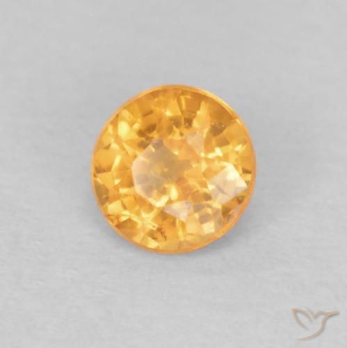 0.29 ct Orange Spessartite Garnet Stone, Natural Spessartite Garnet in Round Facet Shape for Sale