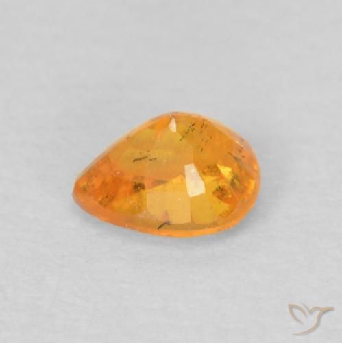 Spessartite Garnet Gemstone in 4.5 x 3.7 mm Size for Sale, Spessartite Garnet Stone in Medium Orange Color