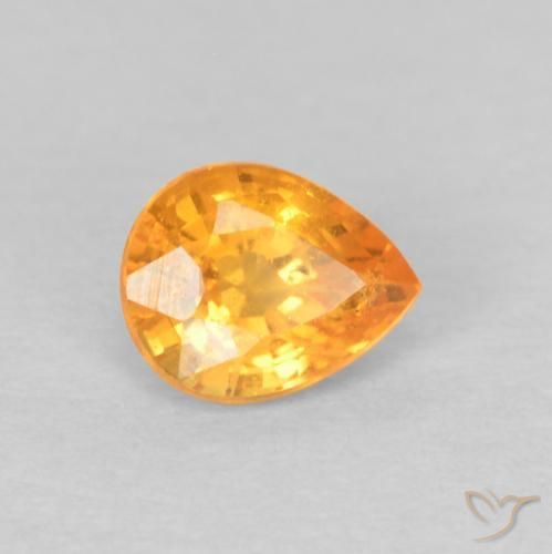 0.50 ct Orange Spessartite Garnet Stone, Natural Spessartite Garnet in Pear Facet Shape for Sale