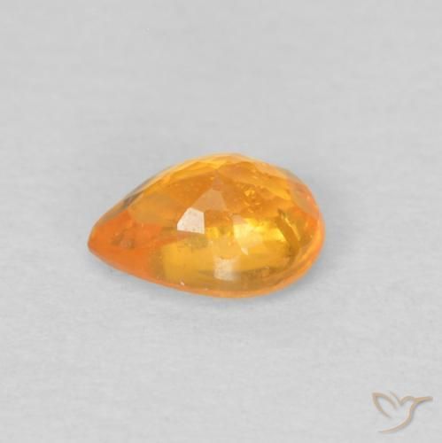 Spessartite Garnet Gemstone in 5.1 x 3.9 mm Size for Sale, Spessartite Garnet Stone in Medium Orange Color