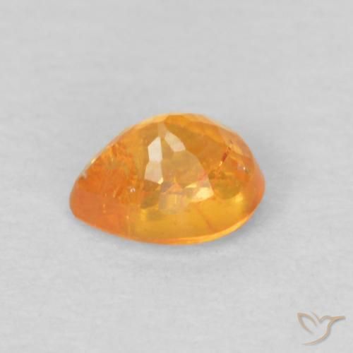 Spessartite Garnet Gemstone in 4.1 x 3.2 mm Size for Sale, Spessartite Garnet Stone in Orange-Gold Color
