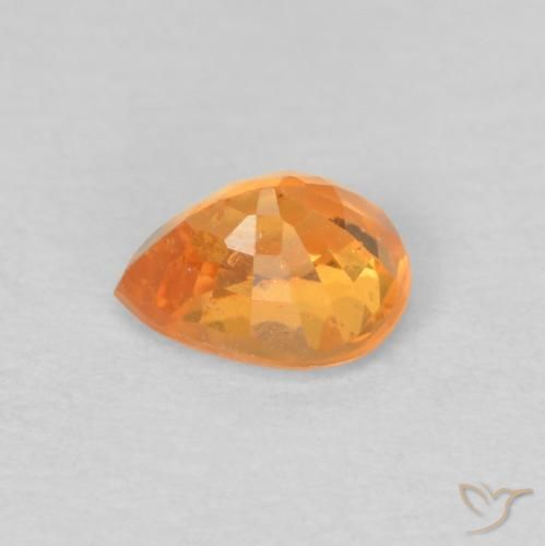 Spessartite Garnet Gemstone in 5 x 4 mm (calibrated) Size for Sale, Spessartite Garnet Stone in Medium Orange Color